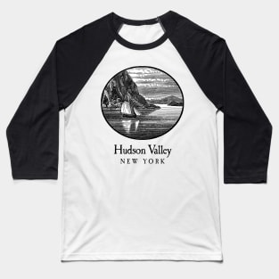 Hudson River Valley Storm King B&W Version Baseball T-Shirt